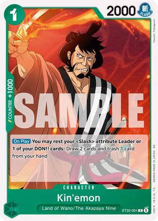 (ST32-001) Kin'emon - Starter Deck 32: GREEN Roronoa Zoro - Normal