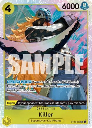 (ST36-002) Killer - Starter Deck 36: YELLOW Eustass"Captain"Kid - Foil