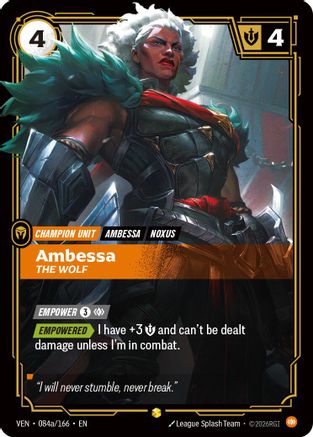 (084a/166) Ambessa - The Wolf (Alternate Art) - Vendetta Foil