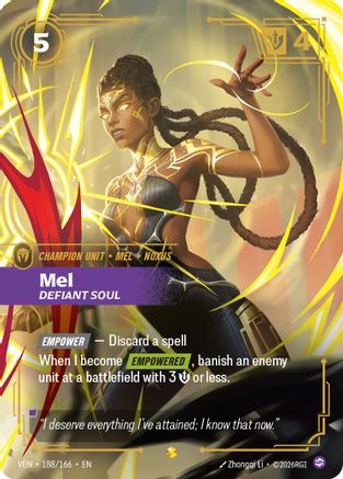 (188/166) Mel - Defiant Soul (Overnumbered) - Vendetta Foil