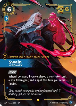 (173/166) Swain - Visionary (Overnumbered) - Vendetta Foil