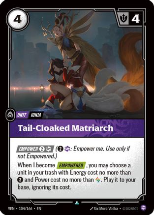 (104/166) Tail-Cloaked Matriarch - Vendetta Foil