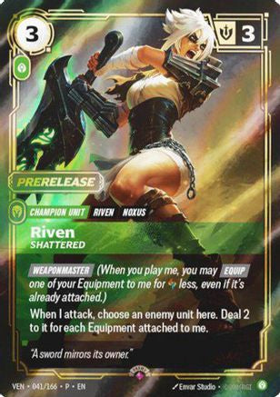 (041/166) Riven, Shattered - Riftbound Organized Play Promotional Cards Foil