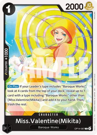 (OP14-087) Miss.Valentine(Mikita) (Tournament Pack 2026 Vol. 3) - One Piece Promotion Cards - Normal