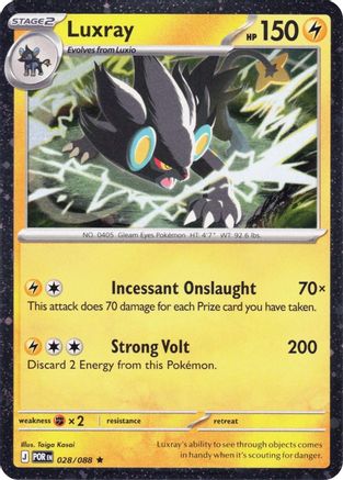 Luxray (Cosmos Holo) (28/088) - Blister Exclusives Holofoil - Rare