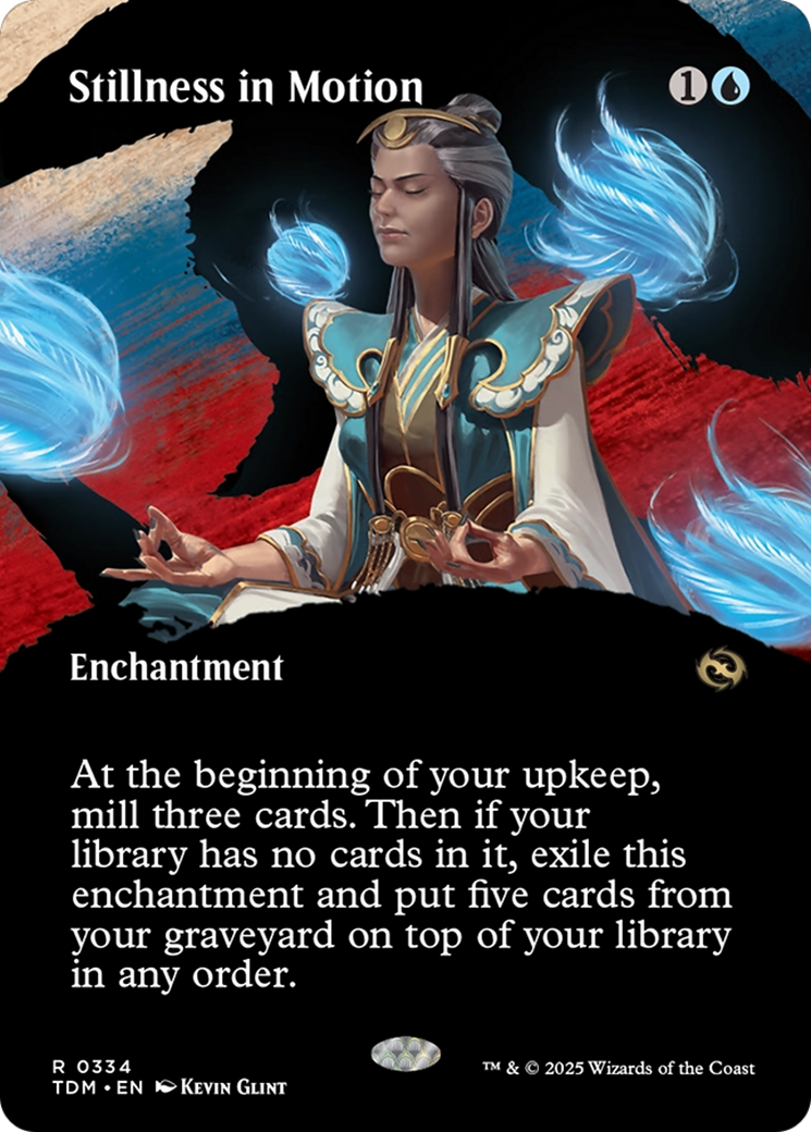 Stillness in Motion (Borderless) (TDM-334) - Tarkir: Dragonstorm: (Showcase) (Borderless) Foil