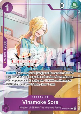(OP12-062) Vinsmoke Sora (CS 26-27 Celebration Pack) - One Piece Promotion Cards - Foil