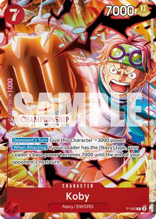 (P-092) Koby (CS 26-27 Event Pack Finalist Ver.) - One Piece Promotion Cards - Foil