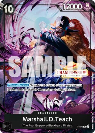 (P-100) Marshall.D.Teach (CS 26-27 Event Pack Finalist Ver.) - One Piece Promotion Cards - Foil