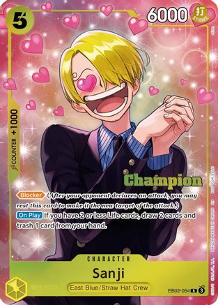 (EB04-052) Sanji (CS 26-27 Winner Card Set Vol. 1) - One Piece Promotion Cards - Foil