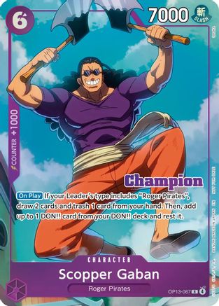 (OP13-067) Scopper Gaban (CS 26-27 Winner Card Set Vol.1) - One Piece Promotion Cards - Foil