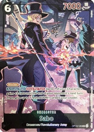 (OP13-120) Sabo (120) (English Version 3rd Anniversary Set) - One Piece Promotion Cards - Foil