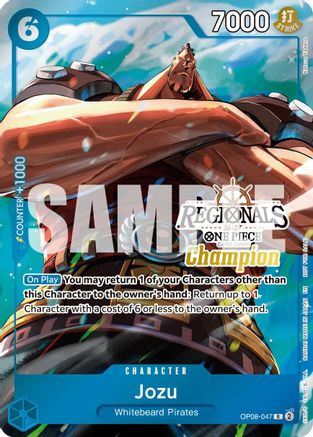 (OP08-047) Jozu (Regionals Champion Card Set 26-27 Vol.2) - One Piece Promotion Cards - Foil