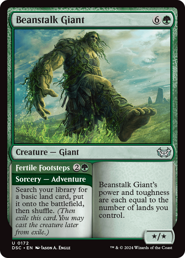 Beanstalk Giant // Fertile Footsteps (DSC-172) - Duskmourn: House of Horror Commander