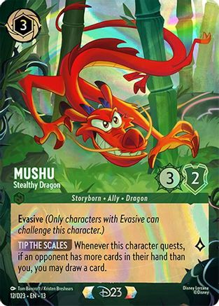 (012) Mushu - Stealthy Dragon - D23 Promos Holofoil