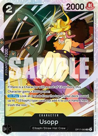 (OP17-080) Usopp - The World's Strongest Warriors - Foil