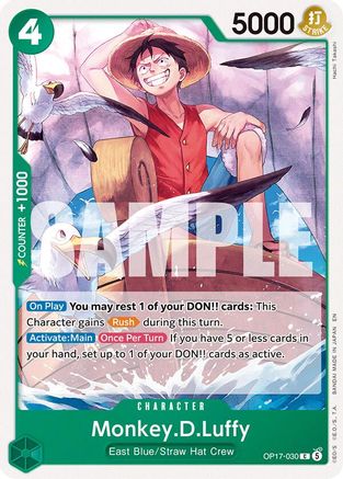 (OP17-030) Monkey.D.Luffy (030) - The World's Strongest Warriors - Normal