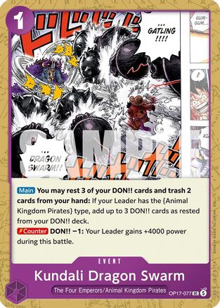 (OP17-077) Kundali Dragon Swarm - The World's Strongest Warriors - Normal