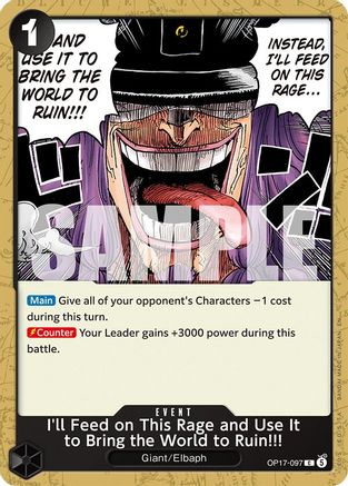 (OP17-097) I'll Feed on This Rage and Use It to Bring the World to Ruin!!! - The World's Strongest Warriors - Normal