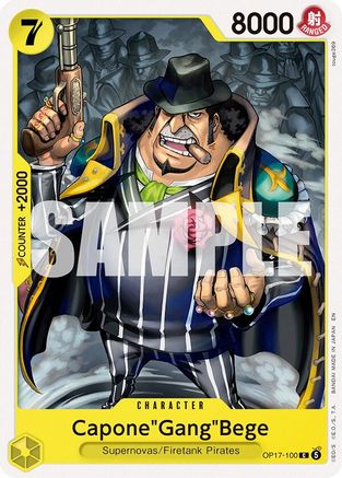 (OP17-100) Capone"Gang"Bege - The World's Strongest Warriors - Normal