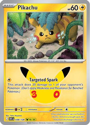 Pikachu (38/128) - ME 30th Celebration Holofoil - None
