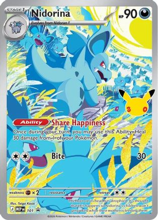 Nidorina (30th Celebration) (101) - ME Mega Evolution Promo Holofoil - Promo