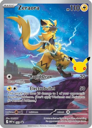 Zeraora (30th Celebration) (103) - ME Mega Evolution Promo Holofoil - Promo