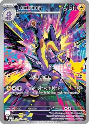 Toxtricity (134/128) - ME 30th Celebration Holofoil - Illustration Rare