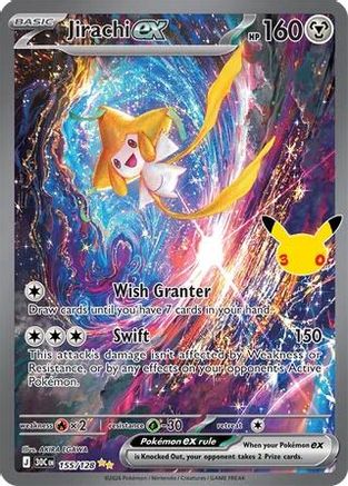 Jirachi ex (155/128) - ME 30th Celebration Holofoil - Special Illustration Rare