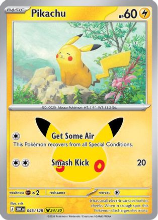 Pikachu (46/128) - ME 30th Celebration Holofoil - Pikachu Rare