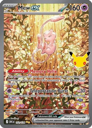 Mew ex (152/128) - ME 30th Celebration Holofoil - Special Illustration Rare