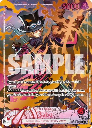 (OP13-004) Sabo (Flame-Flame Fruit Coliseum) - One Piece Promotion Cards - Foil
