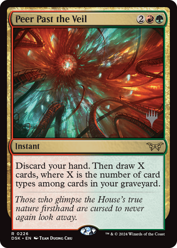 Peer Past the Veil (PPDSK-226) - Duskmourn: House of Horror Promos (Promo Pack) Foil