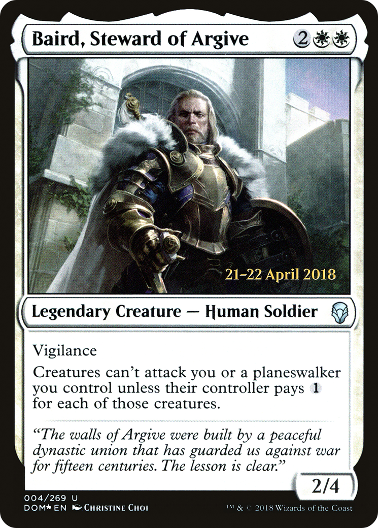 Baird, Steward of Argive (PRE-04S) - Dominaria Promos (Prerelease) Foil