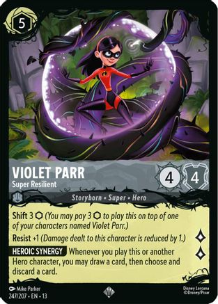 (247/207) Violet Parr - Super Resilient - Illumineer's Quest: The Great Hunny Rescue Cold Foil