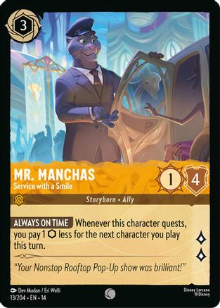 (013/204) Mr. Manchas - Service with a Smile - Hyperia City Normal
