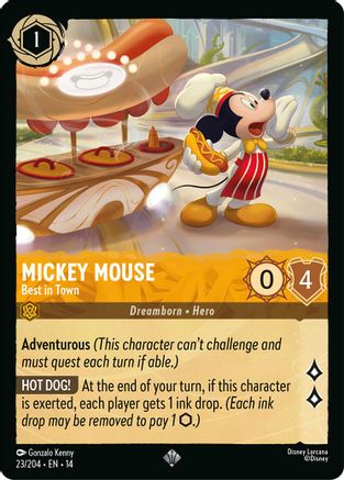 (023/204) Mickey Mouse - Best in Town - Hyperia City Cold Foil