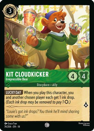 (074/204) Kit Cloudkicker - Irrepressible Bear - Hyperia City Cold Foil