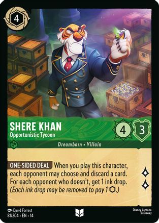 (081/204) Shere Khan - Opportunistic Tycoon - Hyperia City Cold Foil