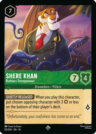 (083/204) Shere Khan - Ruthless Entrepreneur - Hyperia City Cold Foil