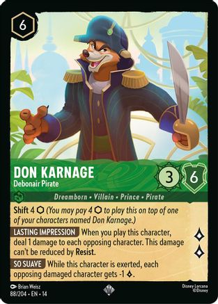 (088/204) Don Karnage - Debonair Pirate - Hyperia City Cold Foil