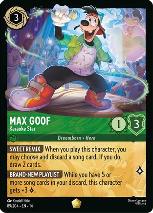 (089/204) Max Goof - Karaoke Star - Hyperia City Cold Foil
