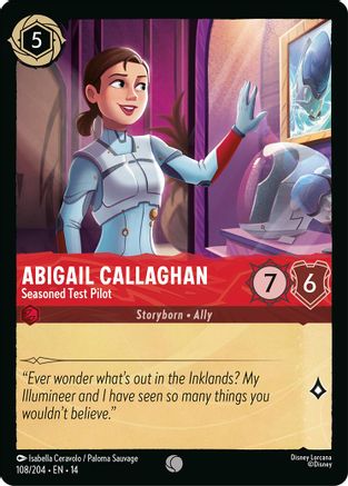 (108/204) Abigail Callaghan - Seasoned Test Pilot - Hyperia City Cold Foil