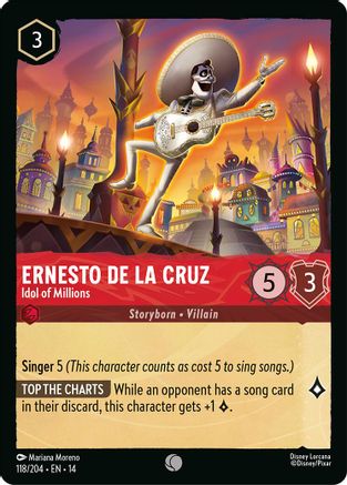(118/204) Ernesto de la Cruz - Idol of Millions - Hyperia City Cold Foil