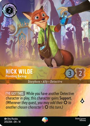 (205/204) Nick Wilde - Providing Backup (Epic) - Hyperia City Holofoil