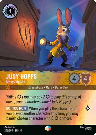 (206/204) Judy Hopps - Always Vigilant (Epic) - Hyperia City Holofoil
