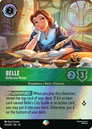 (212/204) Belle - Reflective Writer (Epic) - Hyperia City Holofoil