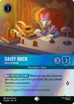 (217/204) Daisy Duck - Savvy Investor (Epic) - Hyperia City Holofoil