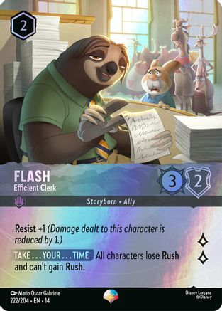 (222/204) Flash - Efficient Clerk (Epic) - Hyperia City Holofoil