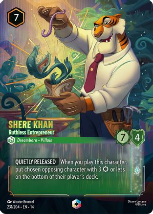 (231/204) Shere Khan - Ruthless Entrepreneur (Enchanted) - Hyperia City Holofoil